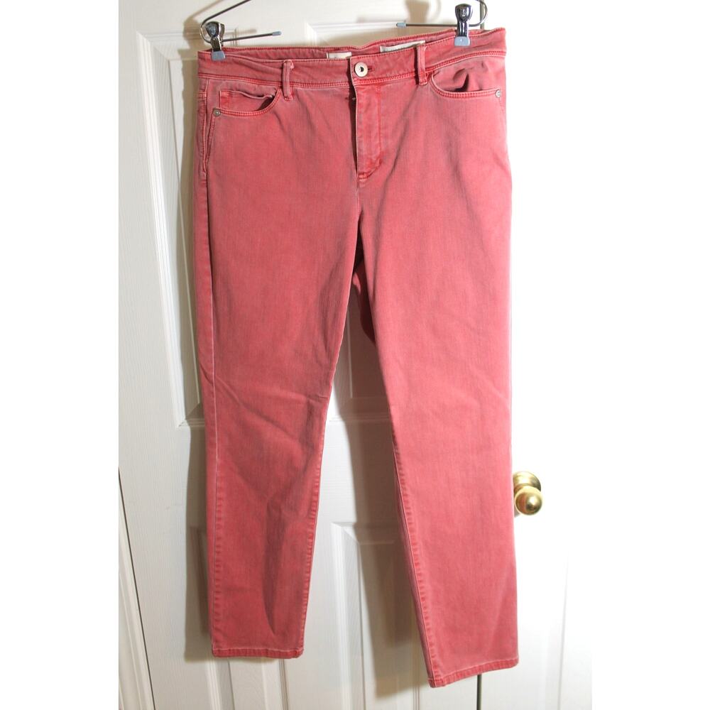 J. Jill Denim Authentic Slim Ankle  Jeans in Washed Adobe  sz 12